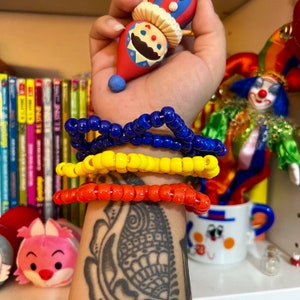 clown kandi star beaded bracelet set clowncore jewelry accessories