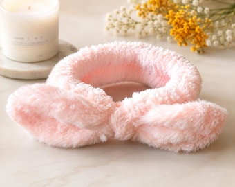 Plush Microfiber Spa Headband, Soft Makeup Face Wash Hair Holder, Skincare Accessory