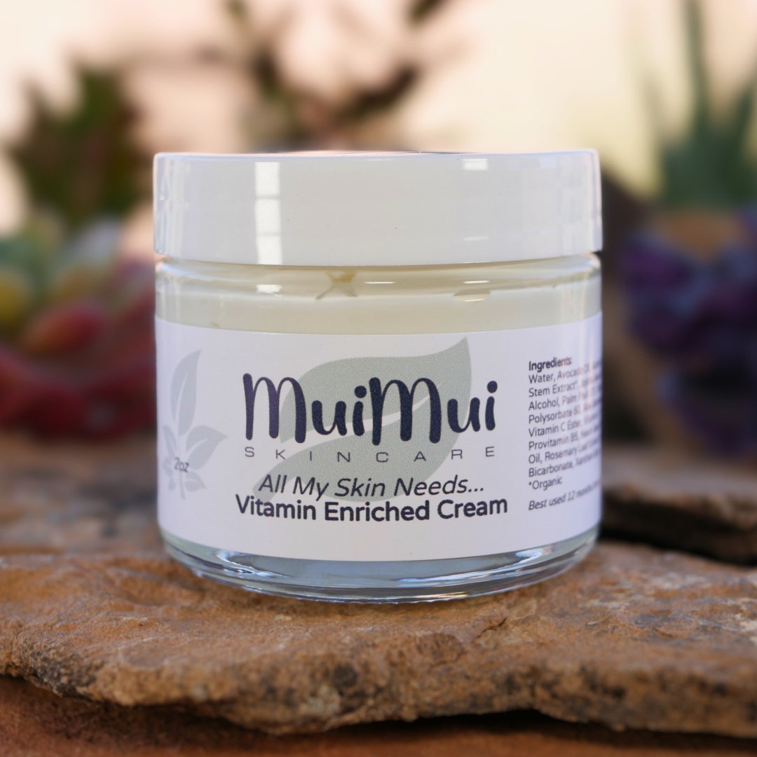 Vitamin Enriched Face Cream W/ Vitamins E, C, A & B5 Skinsoothing and Youthful Glow Vegan Face