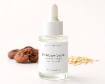 Brightening Niacinamide B3 Face Serum Reishi Mushroom & Oat Extract Hydrating Vegan Skin Care