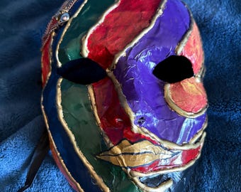 Blazing Sky paper mache mask.