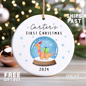Babys First Christmas Ornament Boy 2024, Personalized My First Christmas Ornament, New Baby Boy Custom Ornament Keepsake, Baby Shower Gift