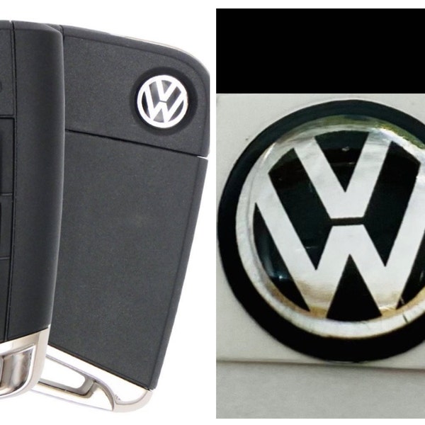 VW Volkswagen 10mm Emblem Sticker Logo badge Smart Key FOB Free USA Shipping