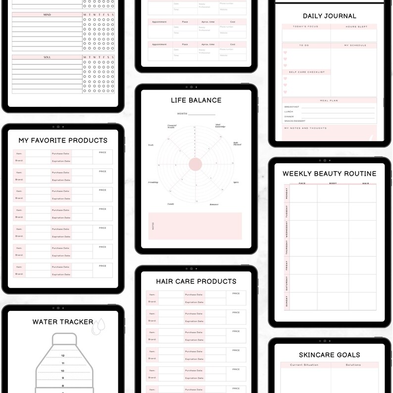 Self Care & Wellness Planner | Track Mindfulness, Habits and Goals ...
