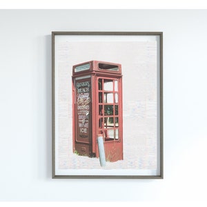 Retro Phone Booth Wall Art