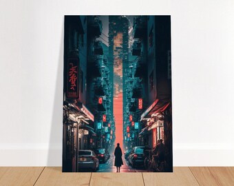 All Size Poster / Woondecoratie / AI Tekening / Blade Runner postergevoel / Originele Wall Art Picture / Home Decoration / Wall Print