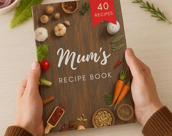 Ricettario vuoto / Libro di ricette per scrivere le proprie ricette / Ricettario di famiglia / Diario di ricette / Raccoglitore di ricette / Regalo per la mamma