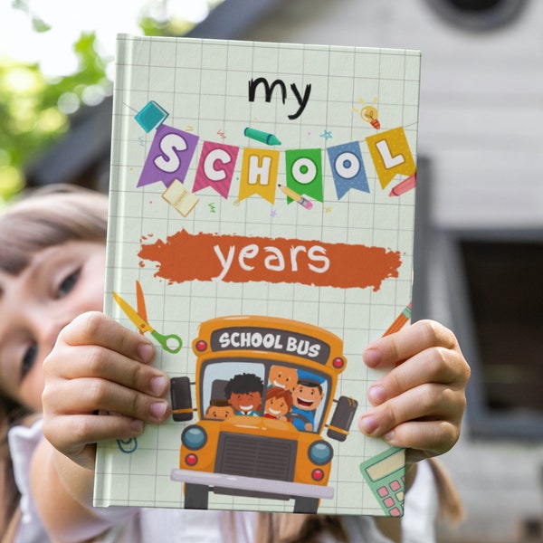 School Memory Book: First Day at School to the Last day of School | Starting School Gift | 4 Year Old Girl Gift | 4 Year Old Boy Gift