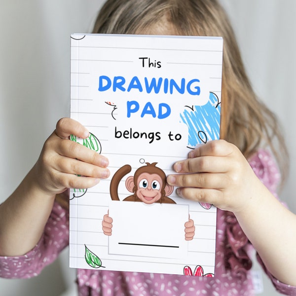 A Personalised Sketch Pad for Kids | Drawing Pad with 100 Blank Pages | Personalised Sketchbook | Activity Books | Kids Books | Sketch Book