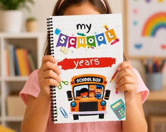 School Memory Book: First Day at School to Year 6 Keepsake Journal, A5