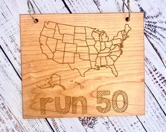 Run 50 Bib Holder | Christmas Running Gift | Running Bib Keeper | Running Bib Album | Race Bib Holder | Race Bib Album | Racing Bib Keeper