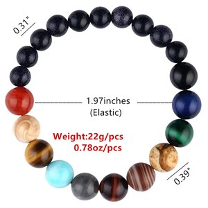 1pc New Fashion Eight Planets Beaded Bracelet Men's - Etsy