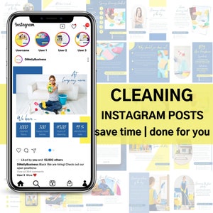 Cleaning Business Instagram Templates | Cleaning Service Instagram Post | Cleaning Business Social Media |  Cleaning Service Housekeeper