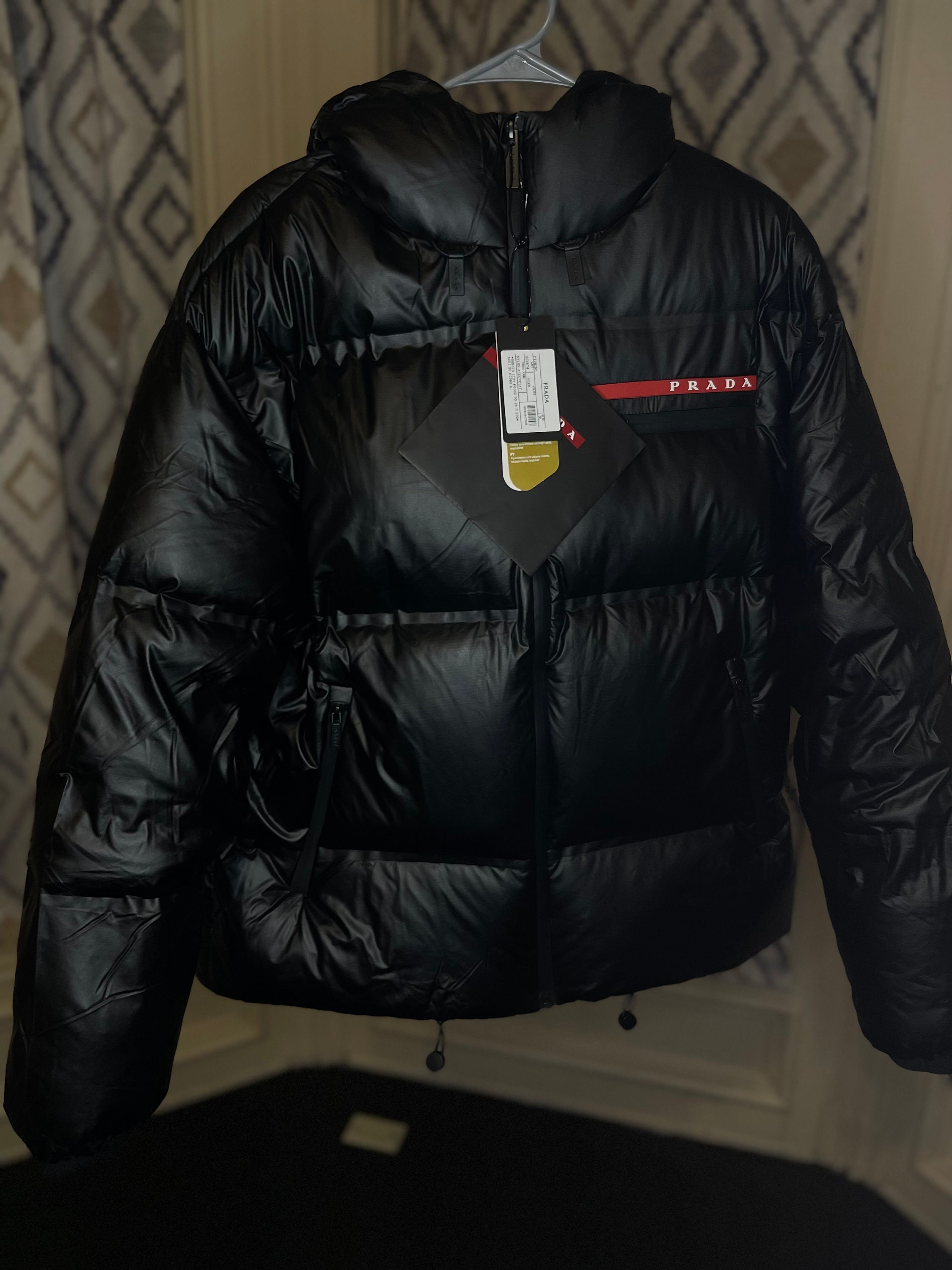 1998aw prada nylon down hoodie  L