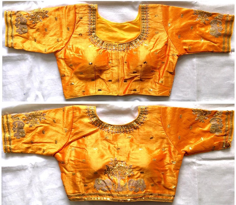 Plus Bigger Size Readymade Saree Blouse for Women Full Stitched Blouse Bridesmaid Bridal