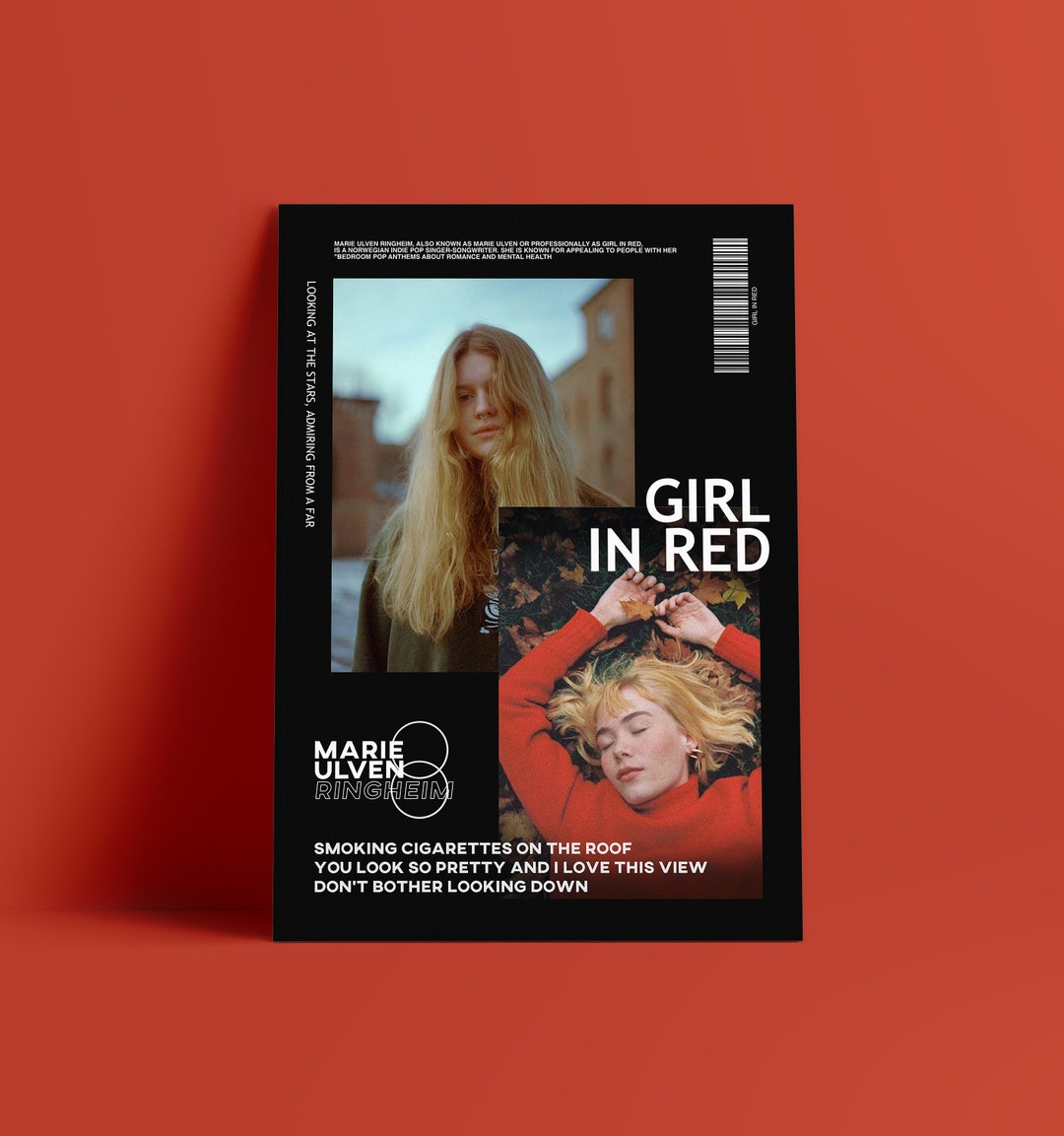 GIRL IN RED Girl in Red Poster Gir Poster Girl in Red Etsy