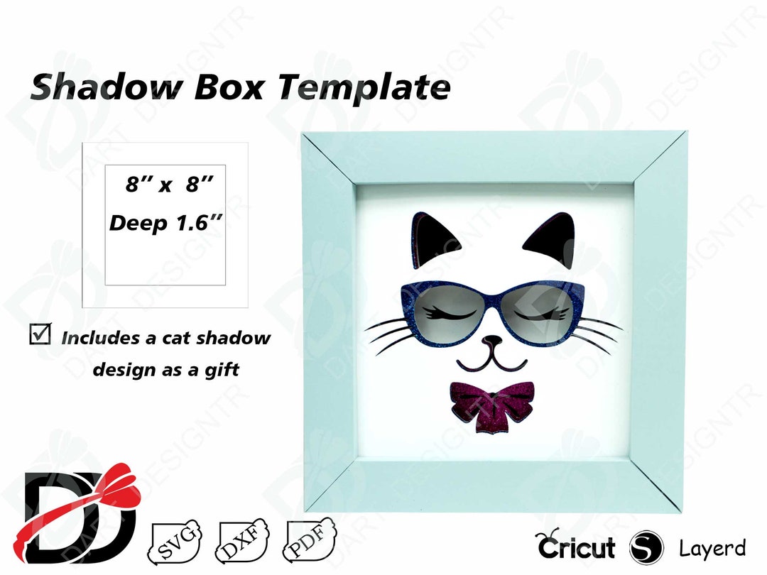 Shadow Box Svg Shadow Box Frame Svg Gift Box Template Paper Etsy