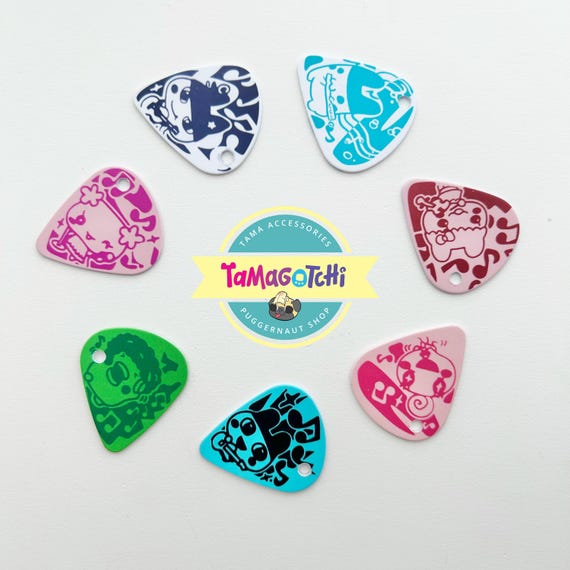 Tamagotchi Guitar Pick Charm Replica