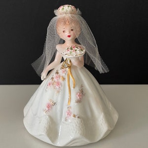 Rare Vintage Josef Originals  Bride Figurine Music Box Plays Bridal March