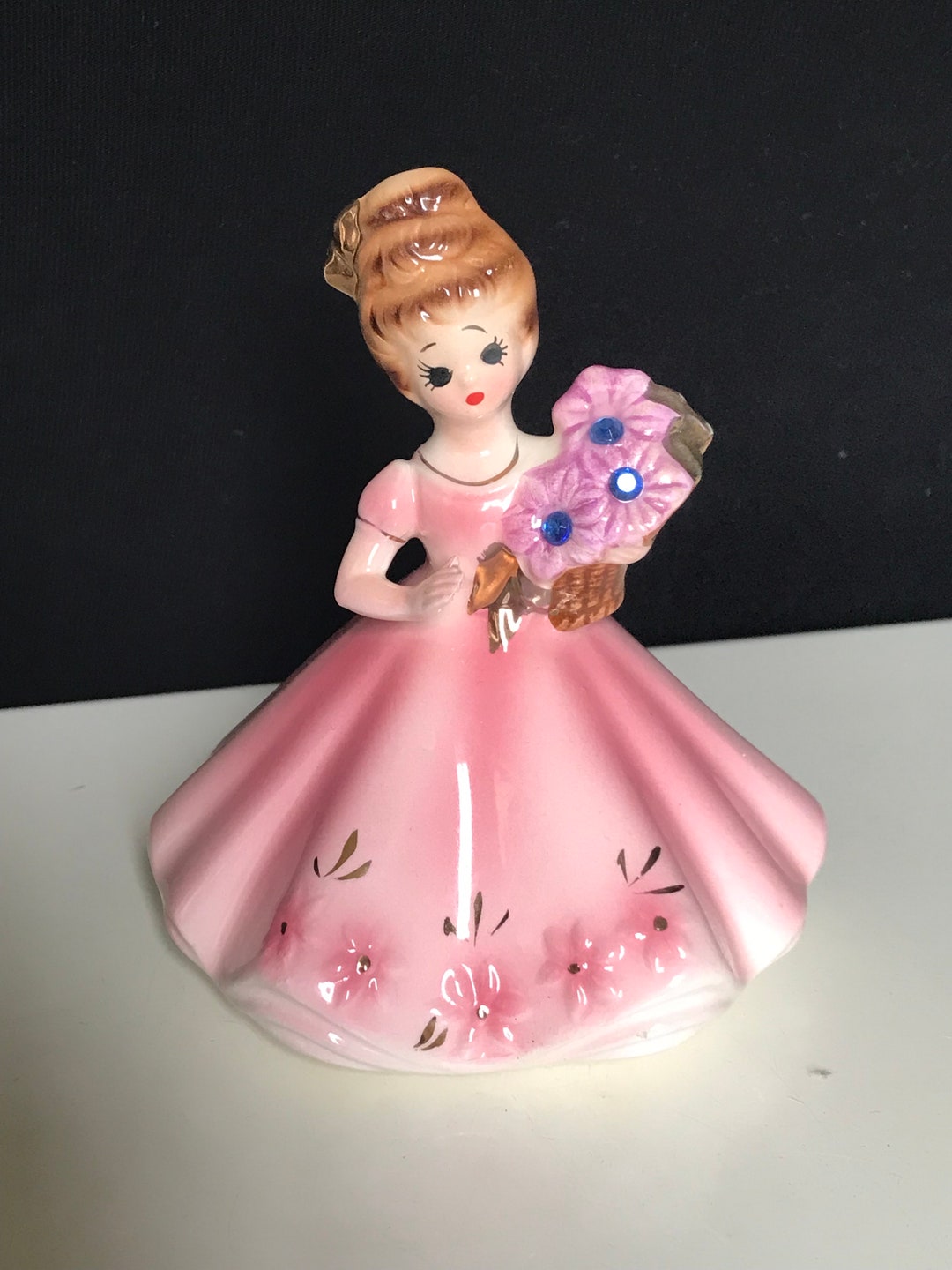 Vintage Josef Originals Figurine September Birthday Sapphire Etsy
