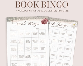 Book Bingo Game Challenge (Digital Download)