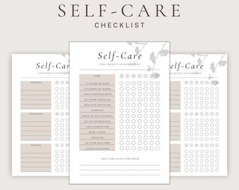 Printable Self-Care Checklist: Daily Tracker (PDF Download)