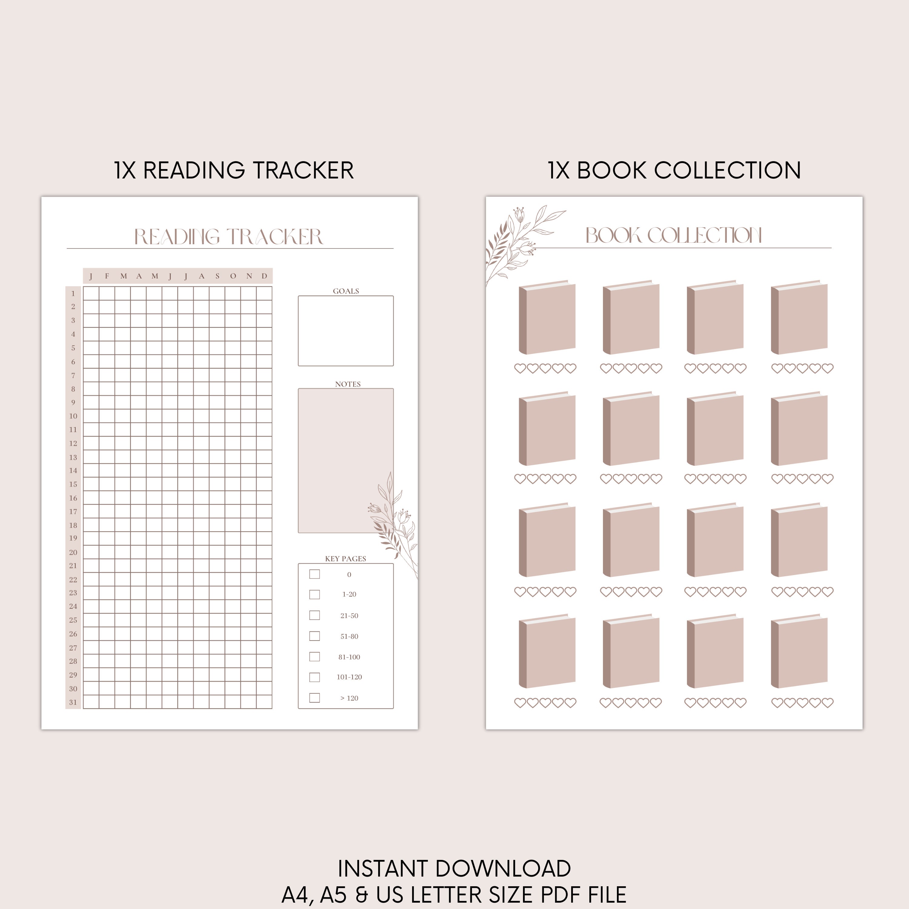 Digital Reading Journal | Printable Reading Journal | Book Journal ...