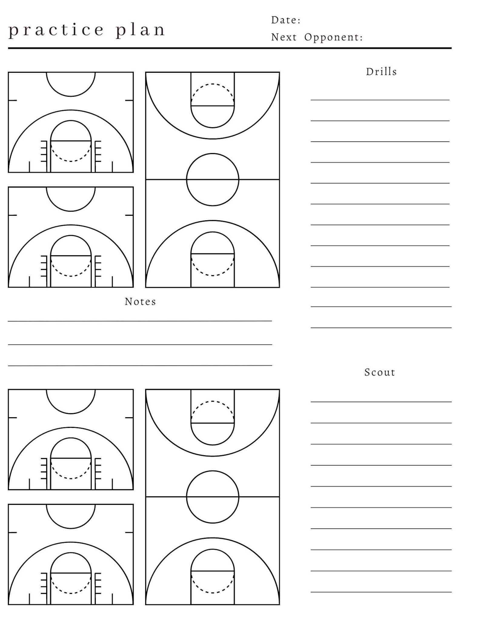 High School Basketball Practice Plan Pdf