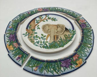 Mosaic Tiles, Hand Cut Vintage China, Jewelry Craft Supplies, Mosaic Inlay