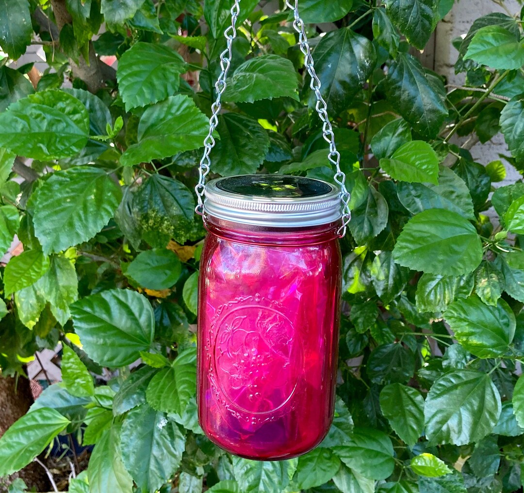 Solar Lighted Glass Jar Canning Jar Table Lamp Hanging Etsy