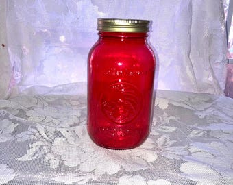 Tinted Mason Jar: 32 oz Colored Canning Jar, Decorative Glass Vase