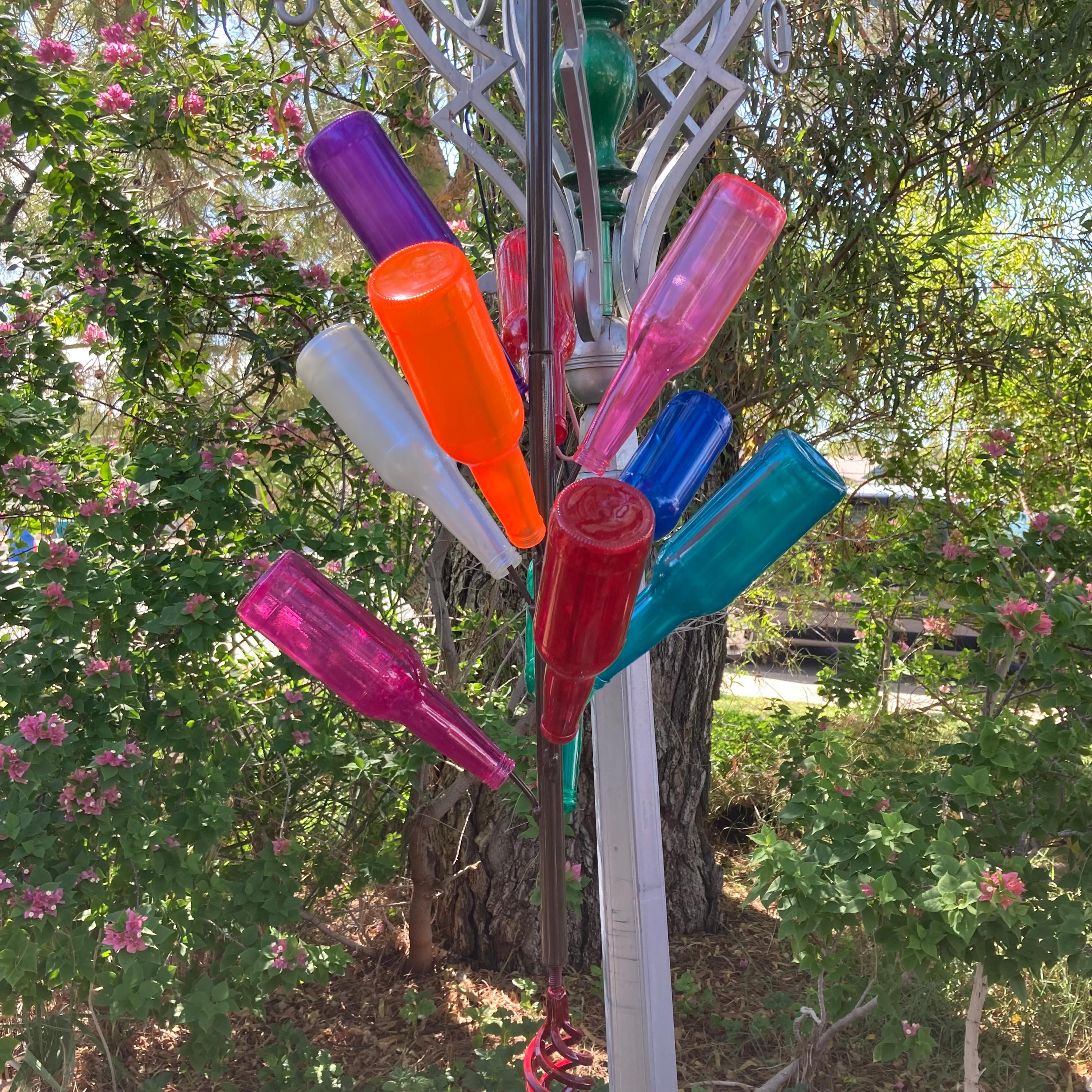 Albero Portabottiglie In Metallo &ndash; Decorazione Da Giardino, Arte Da Esterno, Amish Handmade