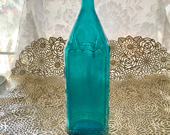 Tinted Recycled Wine Bottle, Bottle Tree Decor, 14 Inch