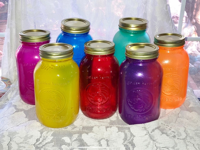 Mason Jars Colored Canning Jars Tinted Mason Jars Large Etsy