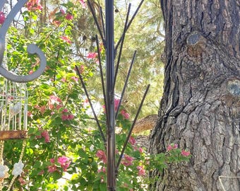 Hanging Bottle Tree: Powder-Coated Yard Art