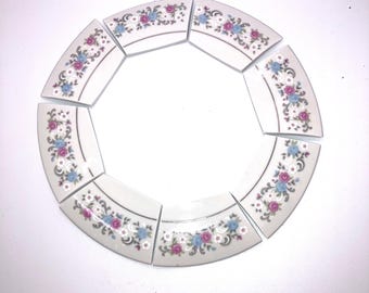 Mosaic Tiles, Hand Cut Vintage China, Jewelry Craft Supplies, Mosaic Inlay