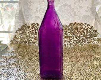 Tinted Wine Bottle: Large Purple Decorative Glass (48oz, 14 inches)