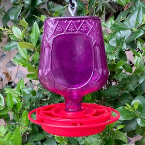 Recycled Glass Bird Feeder: Backyard Garden Art