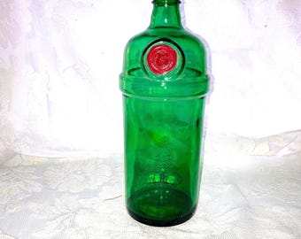 Recycled Green Glass Bottle: 32 oz Craft Bottle Tree Decor