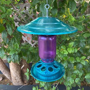 Mason Jar Bird Feeder, Seed Feeder, Bird Feeder Umbrella, Metal Rain Guard, Chicken Feeder, Hummingbird Feeder Shade, Handmade in the USA