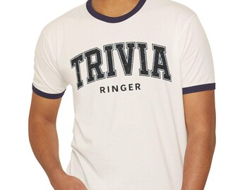 Trivia Ringer T-Shirt - Funny Game Night Tee, Vintage Style