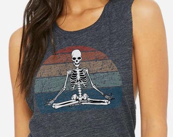 Retro Skeleton Yoga Tank