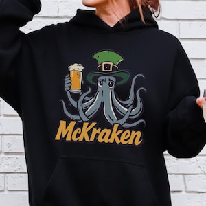 Sudadera con capucha McKraken Irish Kraken, sudadera del Día de San Patricio