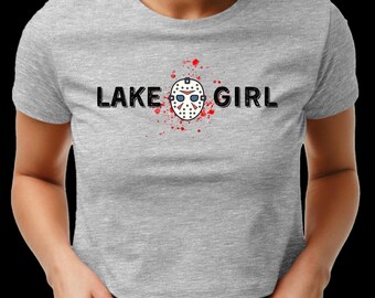 Lake Girl Horror Tee, Halloween Costume, Organic Cotton