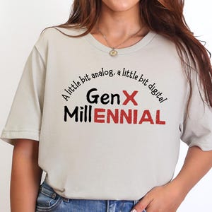 T-shirt Xennial - GenX Millennial, nostalgie des années 80 et 90
