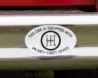 Funny Anti-Theft Manual Transmission Sticker – Gearhead Gift