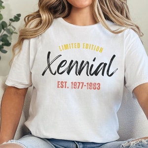Limited Edition Xennial Est. 1977-1983, Generation X, Millennial, Unisex Softstyle Cotton T-Shirt