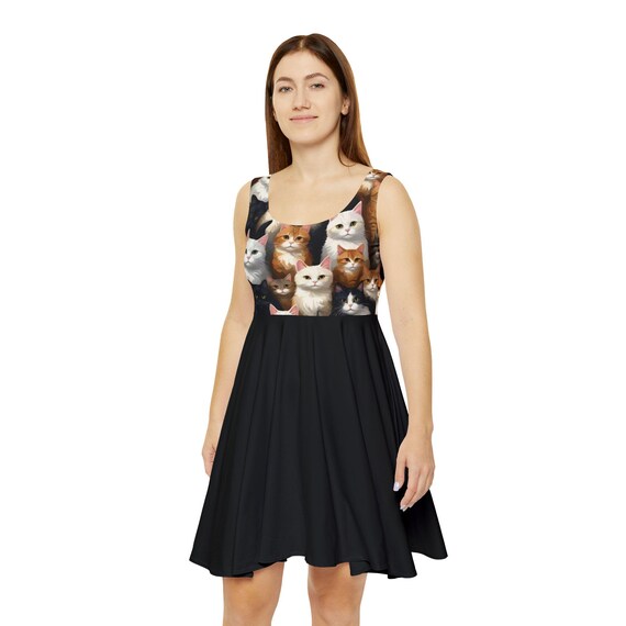 cat print skater dress My Cat Skater Dress