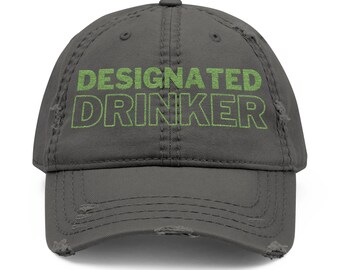 Designated Drinker Dad Hat - Funny St Patrick's Day Embroidered Cap