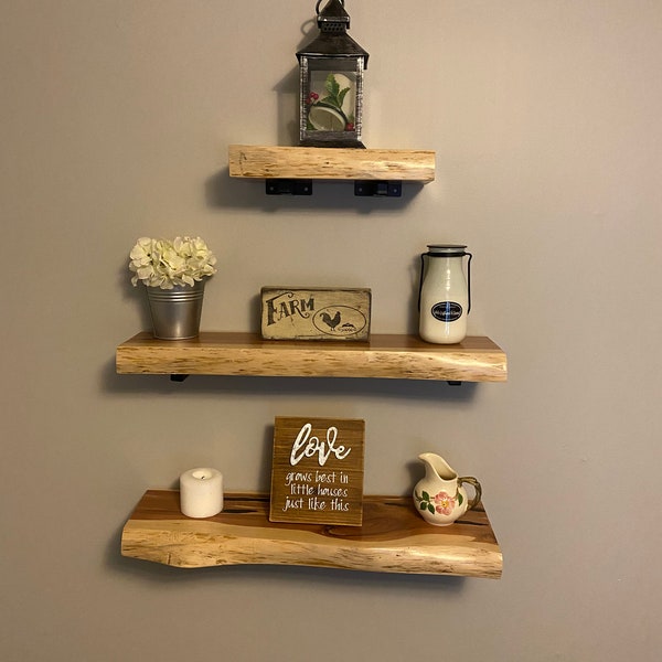 Cedar Floating Shelf Etsy